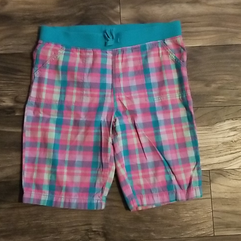 Pink & Blue Patterned Shorts